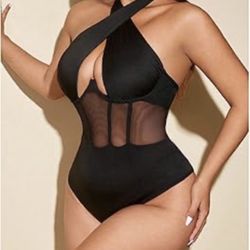 Bodysuits with crossed halter neckline and push-up effect Bodysuits