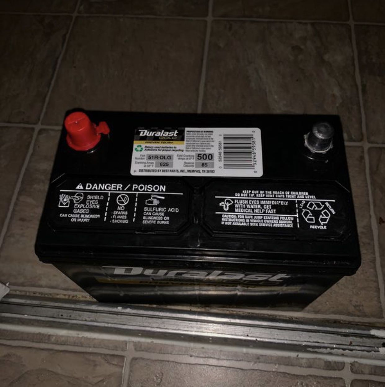 Car Battery, Group Size 51R