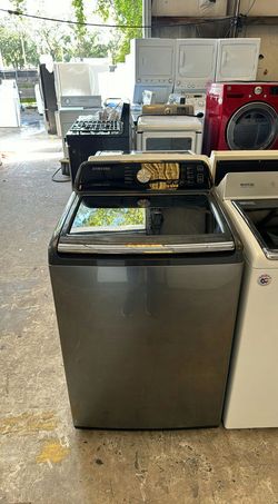 Samsung Top Load Washer Stainless Steel - Top Load Easy View Glass Lid