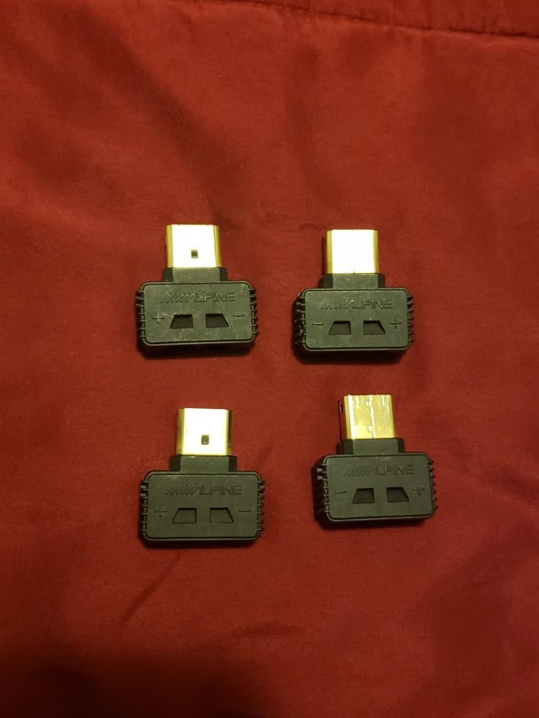Alpine PDX speaker connector plugs (4)