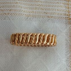 Antique DFB Co Carmen Vtg  Expansion Bracelet Sweetheart Stretch Color Gold