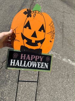 Happy Halloween Jack-O-Lantern Yard Sign