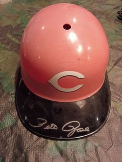 Signed Pete Rose Baseball Helmet