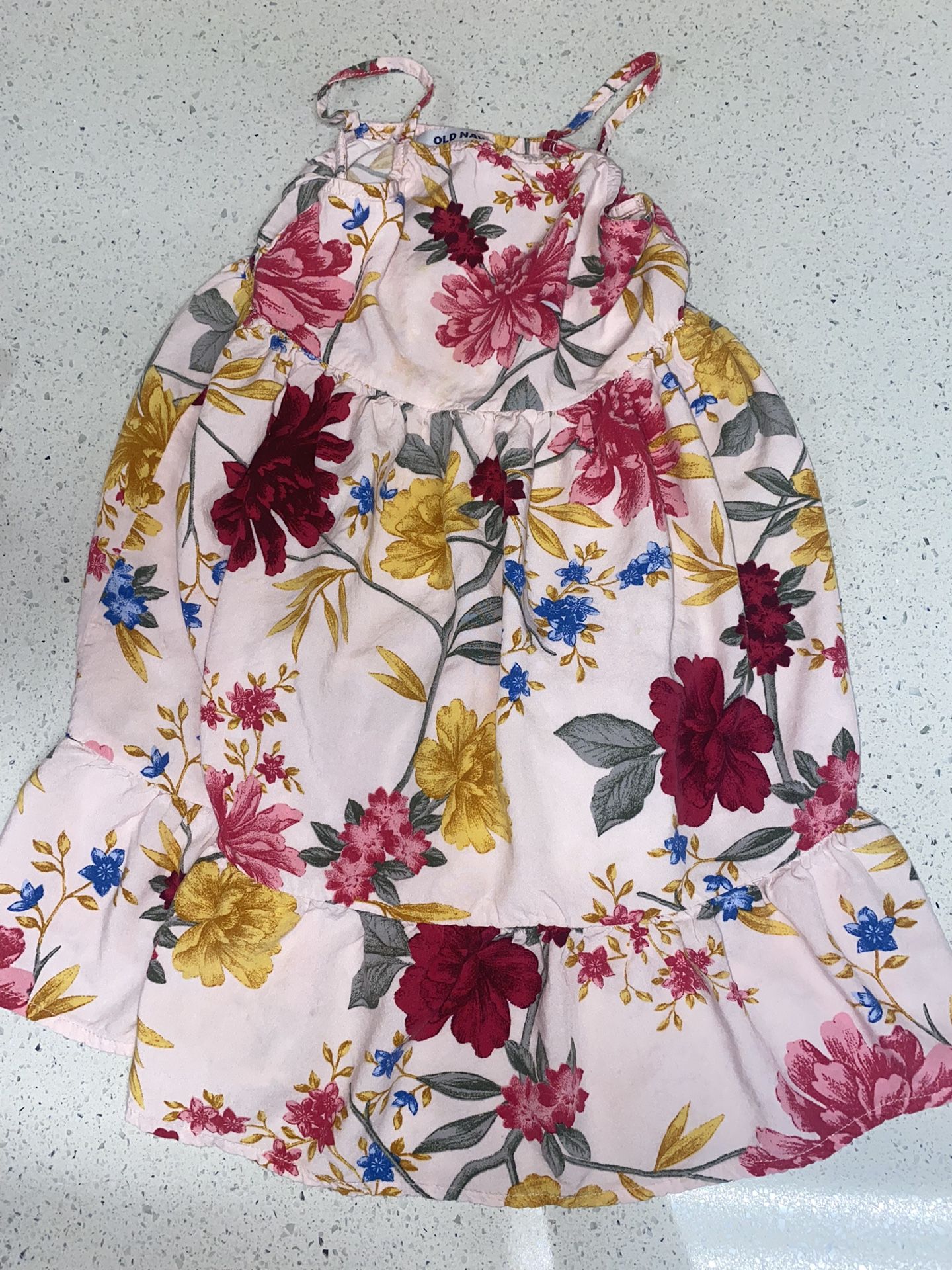 Old Navy Pink Flowers Dress Toddler Girl 