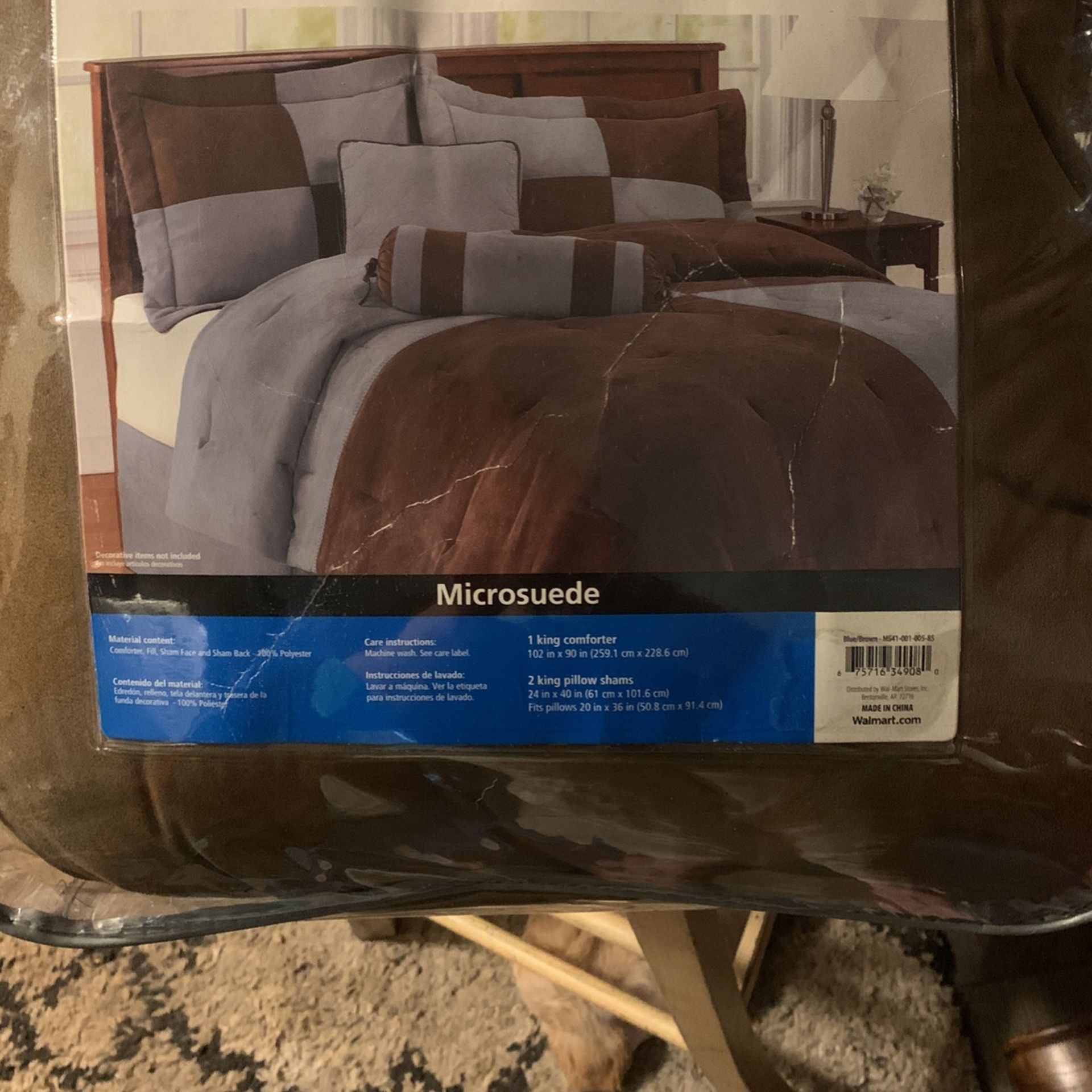 King Size Comfort In Sham Set Micro Suede