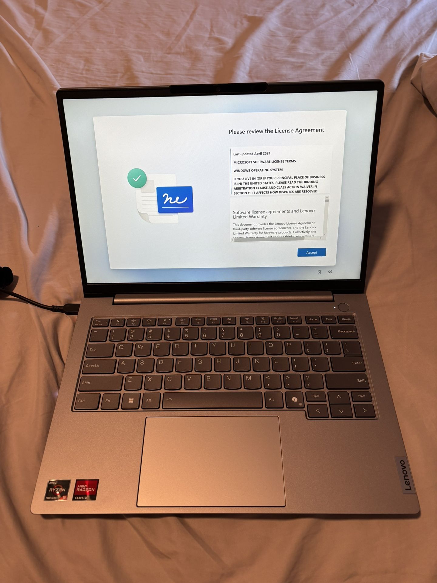 Laptop Lenovo ThinkBook 14 Series: ThinkBook 14  Gen 7, AMD Ryzen 5 753 HS, 8GB RAM, 256GB SSD, Flawless