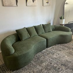 Green Cloud Boneless Sofa. 