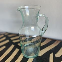Gorgeous Vintage Handblown Glass Pitcher