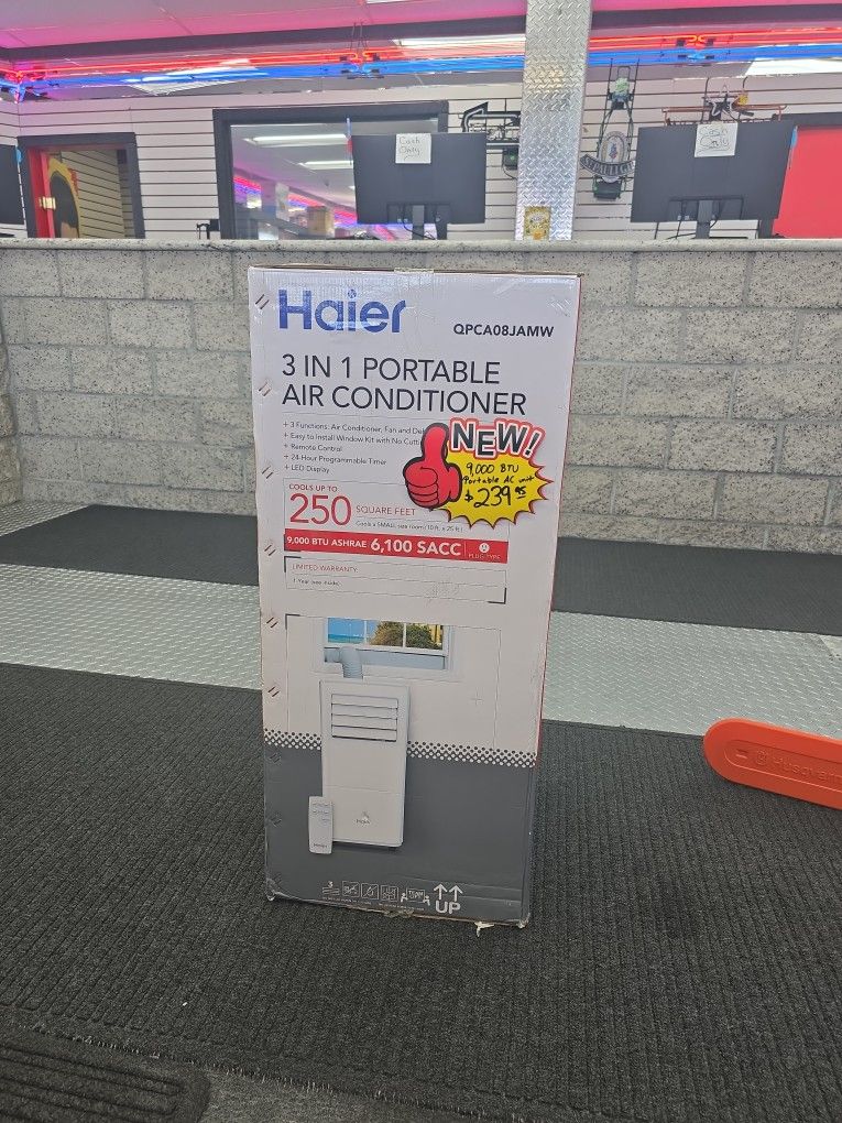 Haier Portable/ Mobile AC Unit 9,000 BTU NEW IN BOX