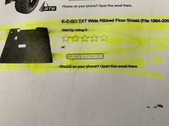 New EZGO  Wide Ribbed Floor Shield (Fits 1994-200
