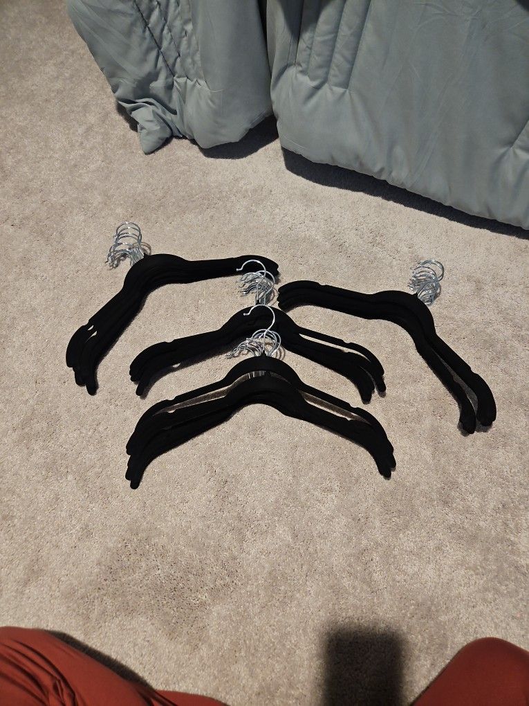 Set of #40 Black Velvet Hangers
