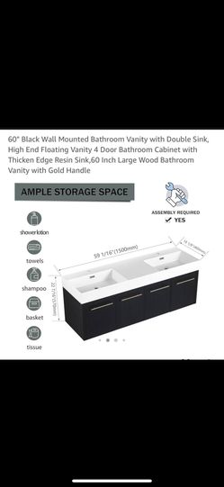 Bathroom Vanity With Double Sink - NEW
