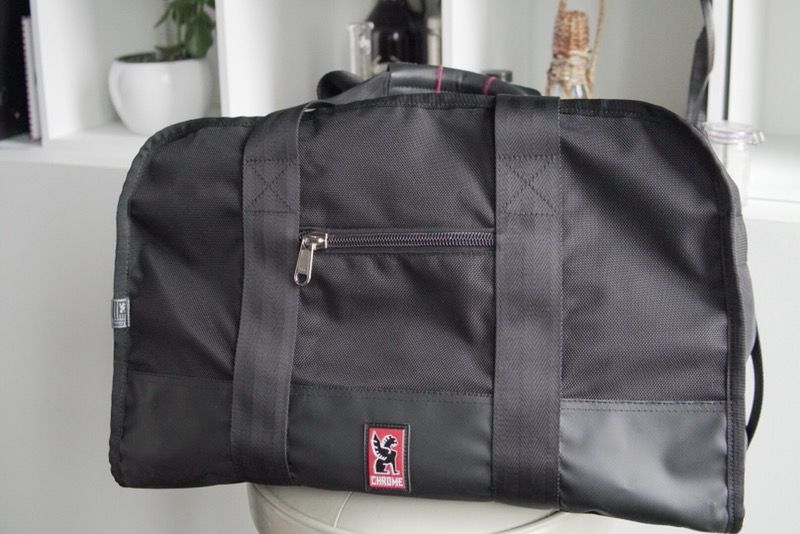 Chrome duffel bag