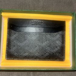 Black Card Holder With Red Interior 