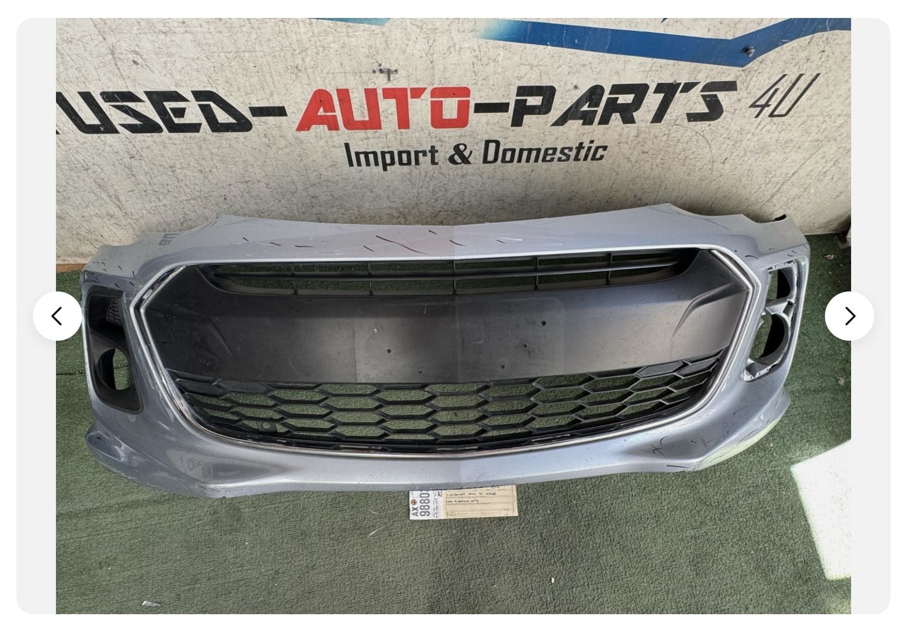 2017 - 2018 - 2019 - 2020 CHEVROLET SONIC SR HATCHBACK FRONT BUMPER COVER OEM AX98803