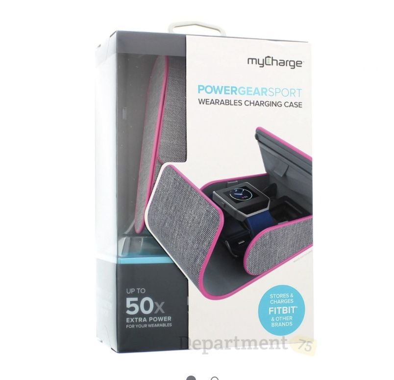 myCharge PowerGear Sport Wearables Hard Charging Case PINK/GREY