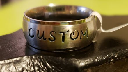 Custom hand made name rings