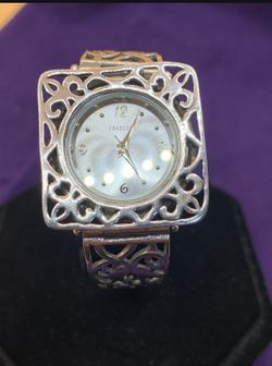 Rare Shablool Israel Sterling Silver 925 Ladies Watch – Bellflower Pattern – New Battery