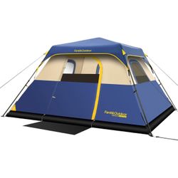 FanttikOutdoor Camping Tent 4/6/8/10 Person Instant Cabin Tent Setup in 60 Seconds with Rainfly & Windproof Portable with Carry Bag for Family Camping