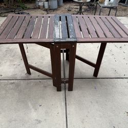 Folding Wood Dining Table - Indoor and Outdoor