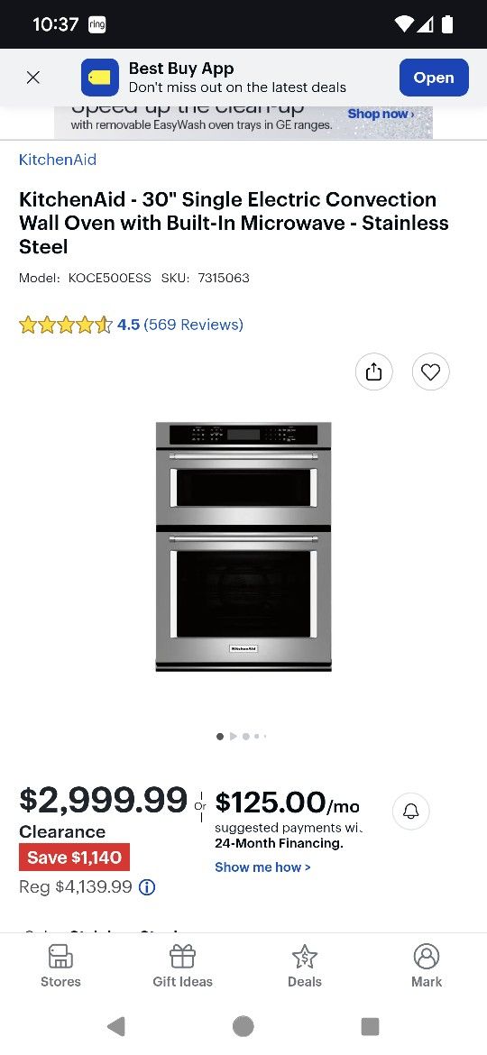 New French KitchenAid Oven Combo