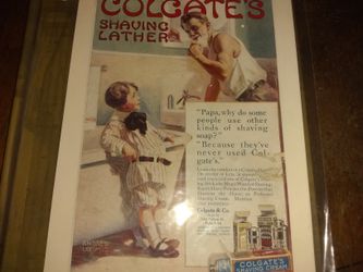 Old Colgate shaving cream advertisement