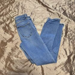 Zara Bootcut Fit Light Wash Women Size 6 Cotton High Rise waist denim jeans skin