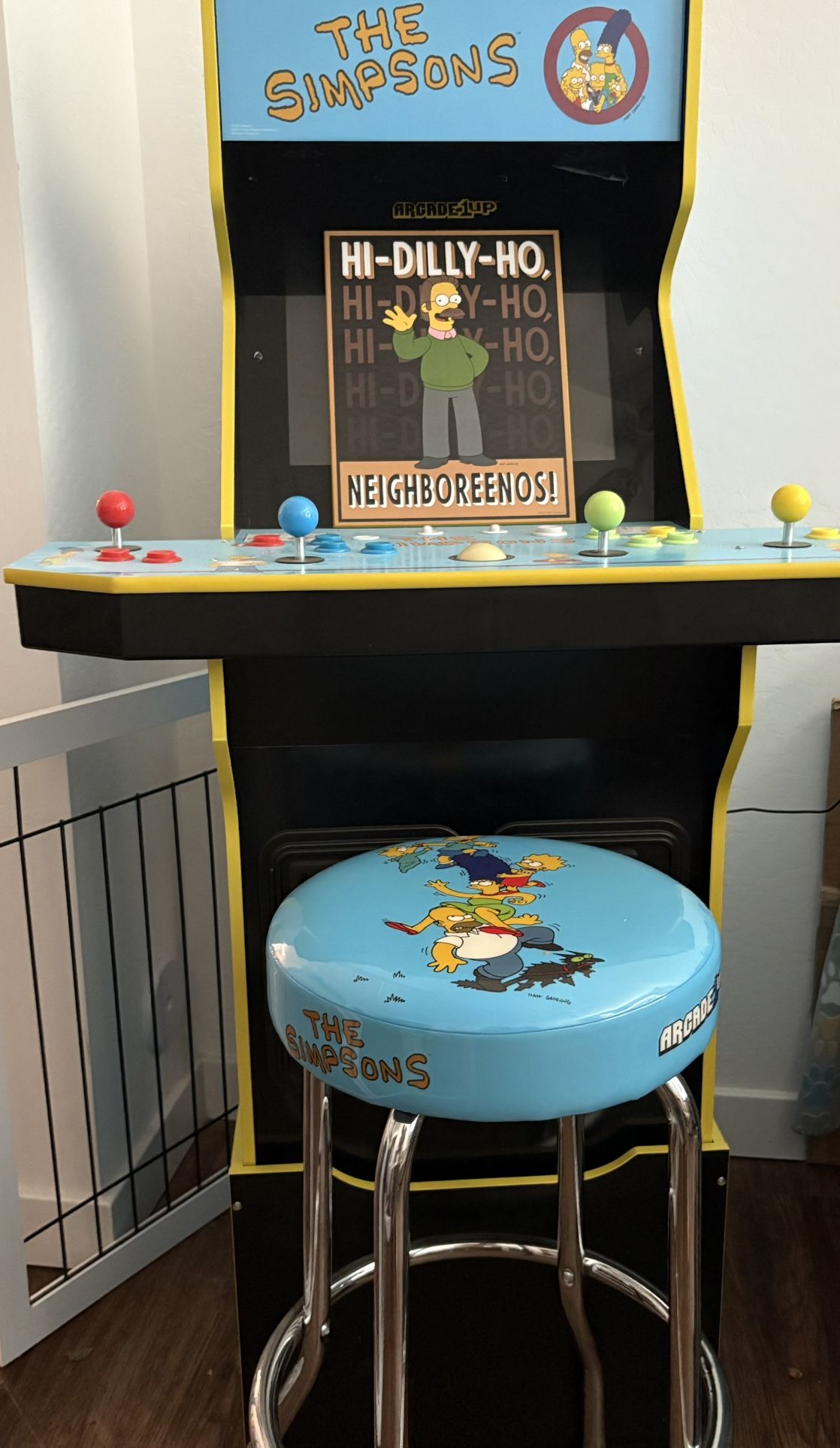 Arcade1Up - The Simpsons 30th Edition Arcade with Stool and Tin - Multi