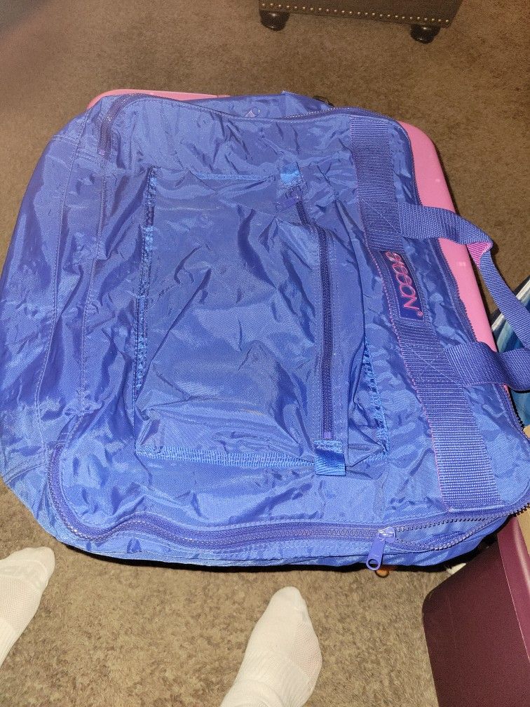 Vintage 1980's Sasson Weekend Bag, Blue&Purple