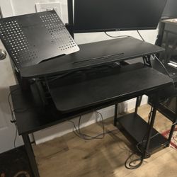 Small Black Desk and Standing Converter