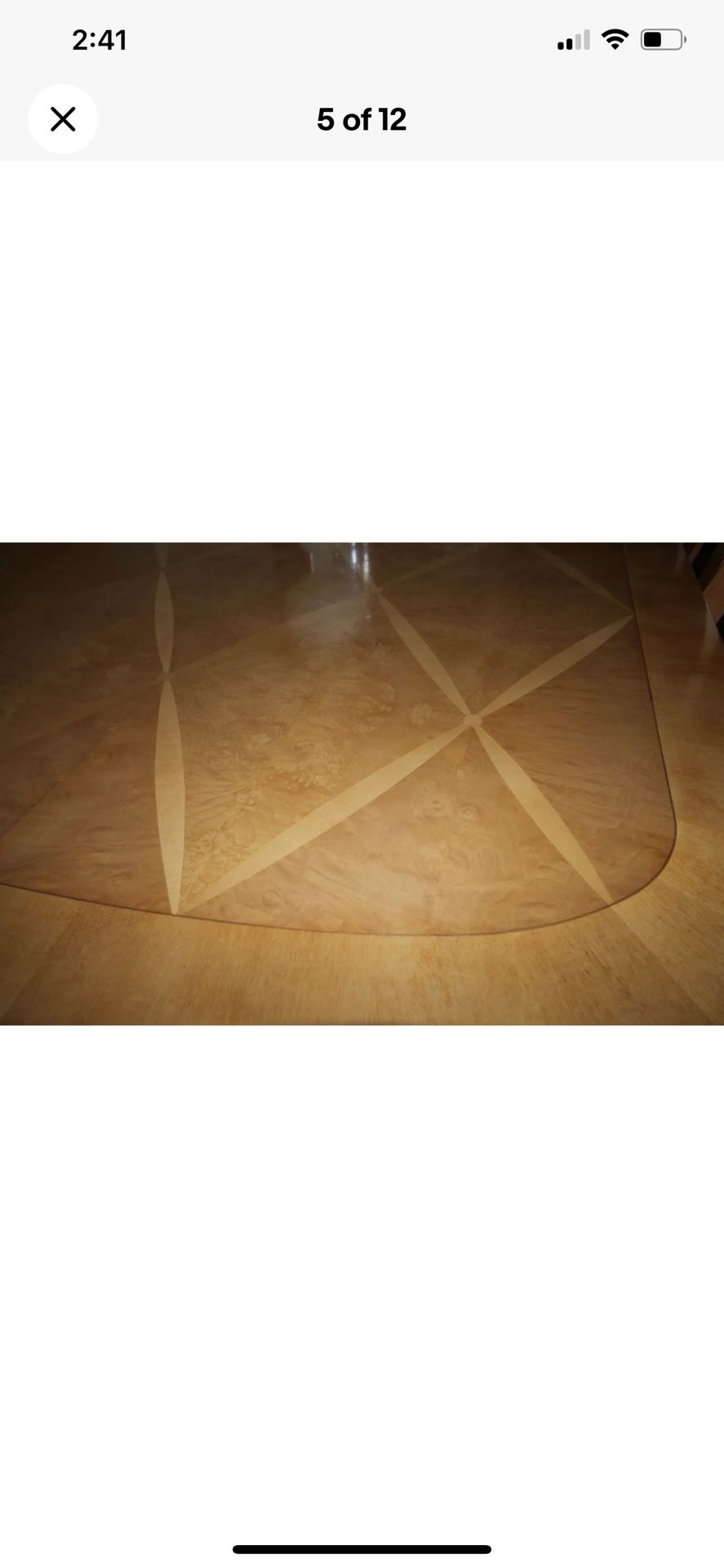 Dining table and chairs