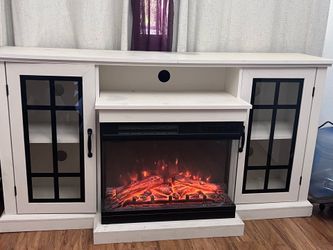 Tv stand fire place