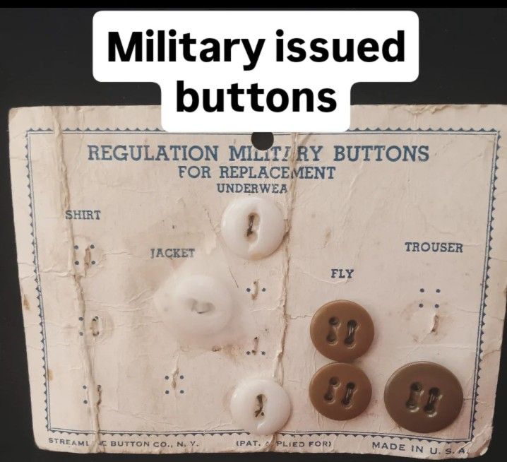 Military Button Card Set Up For Quick Repair