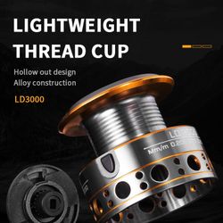 Spinning Reel, Ultra Smooth Powerful Fishing Reel Left Right Exchange Handle, 5.5:1 High Speed, 35 LB Max Drag Heavy Duty Big Game Fishing