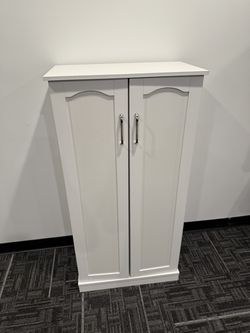 White Wooden Storage Cabinet