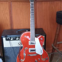 Gretsch G5420 Electromatic Hollow Body Electric Guitar With CASE & Bugera V22 TUBE AMP
