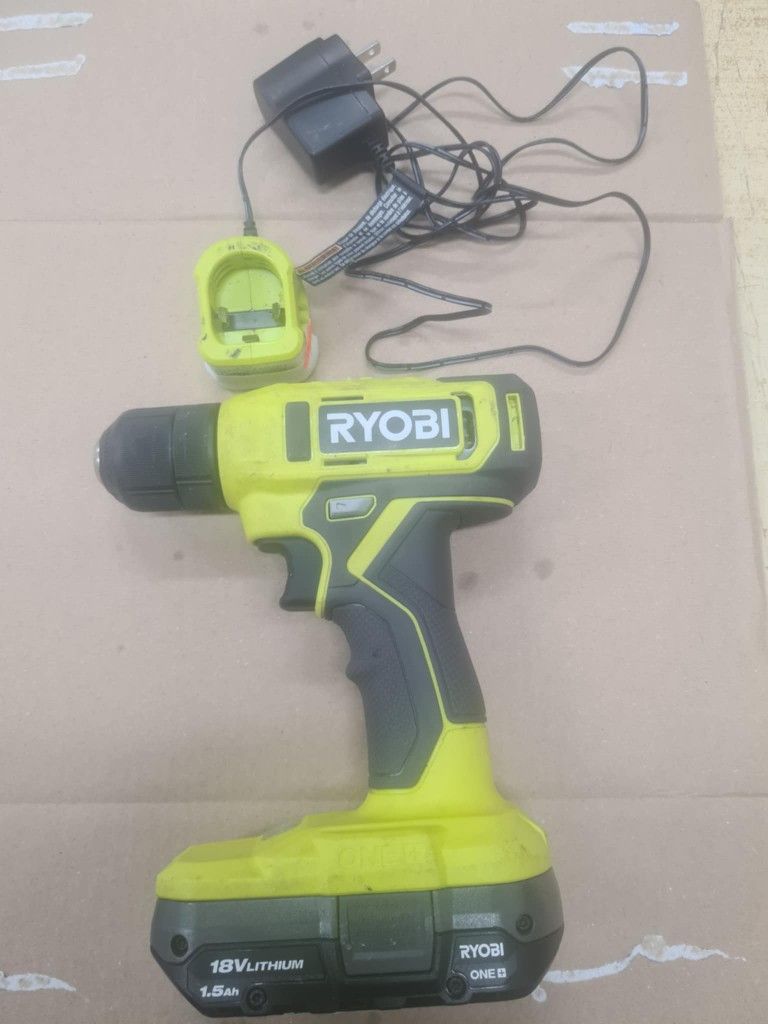 Ryobi ONE+ 18V Cordless 3/8 in. Drill/Driver with 1.5 Ah Battery, Charger