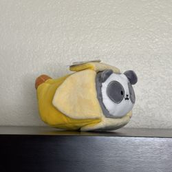 Pandaroll banana Anirollz plushie 6in