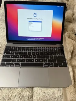 MacBook retina display 12 in 8 GB ram 250 GB hard drive with charger