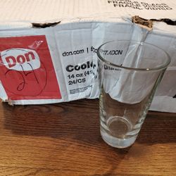 NEW Lot of 24 DON GLASS MIXING COOLER 14 OZ G911 Drinking Glasses Restaurant Bar Quality 