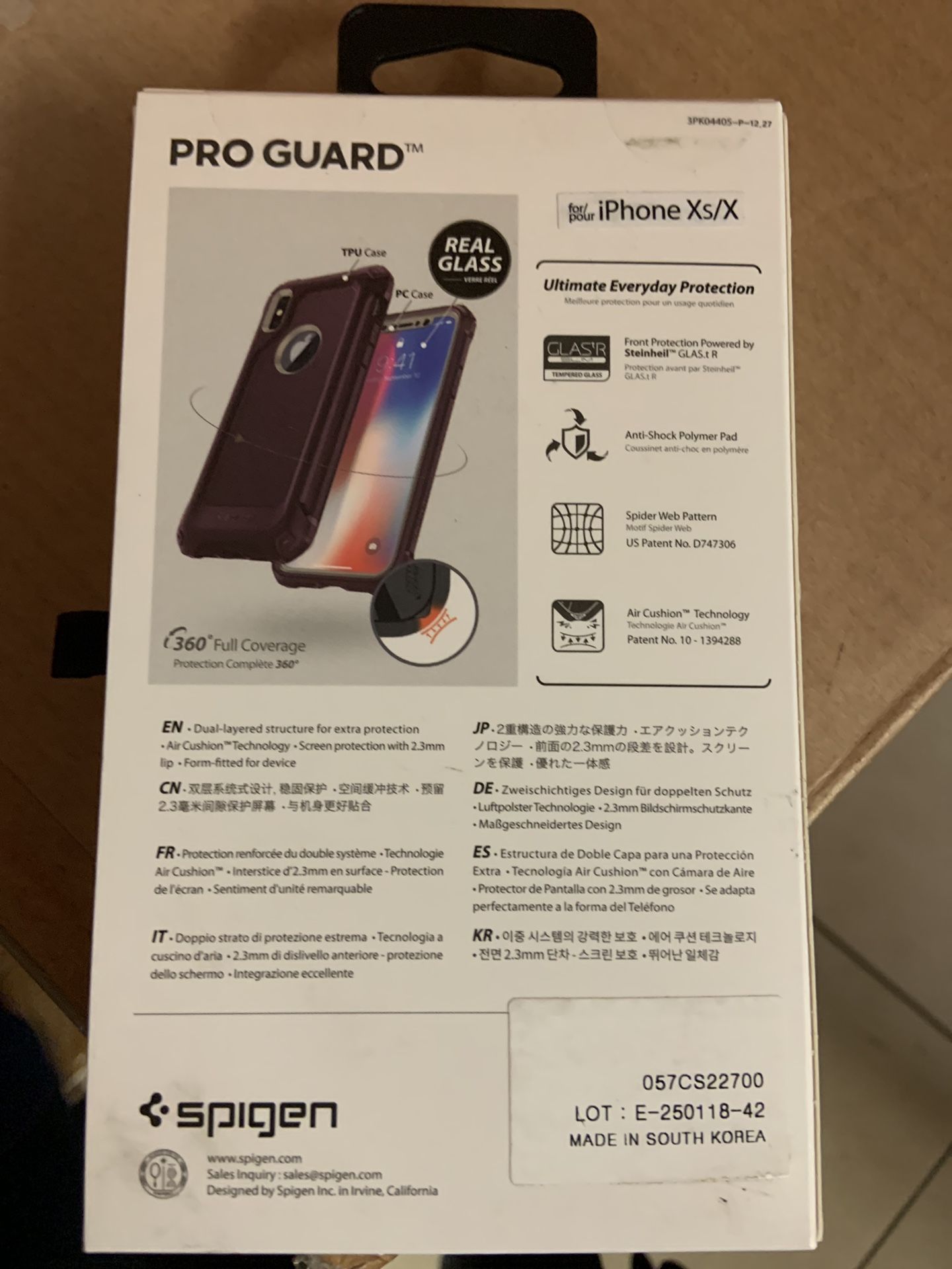 Iphone x xs defender case with tempered glass screen protector