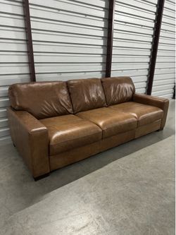 Brown Leather Sofa