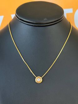 Jewelry 14k solid Yellow Gold box link 16.00” VS 0.36CTW diamond Chain necklace 5.50 grams 1.15mm