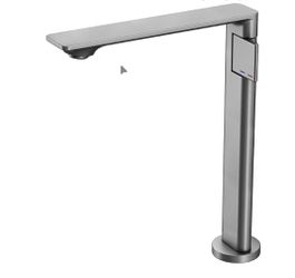 Weirun Bathroom Brass Tall Extra Long Spout Single Handle One Hole Vessel Basin Sink Bowl Mixer Faucet Lavatory Vanity Tap Brushed Nickel