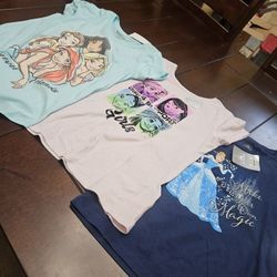 3 Disney Licensed Girl Shirts