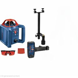 Bosch 800 ft. Rotary Laser Level Complete Kit Self Leveling with Hard Case
