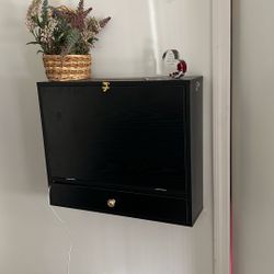 Fold Down Wall Desk (Black)