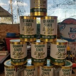 Quaker State Oil Cans