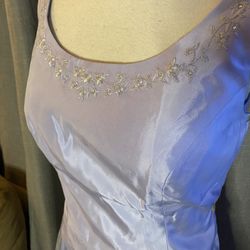 Michelangelo | David’s Bridal Formal Periwinkle Embellished Bodice and Layered Skirt