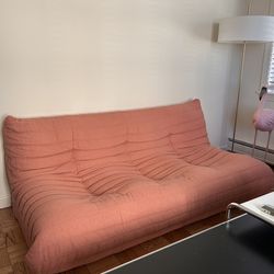 68.9 Inch lazy floor sofa couch pink